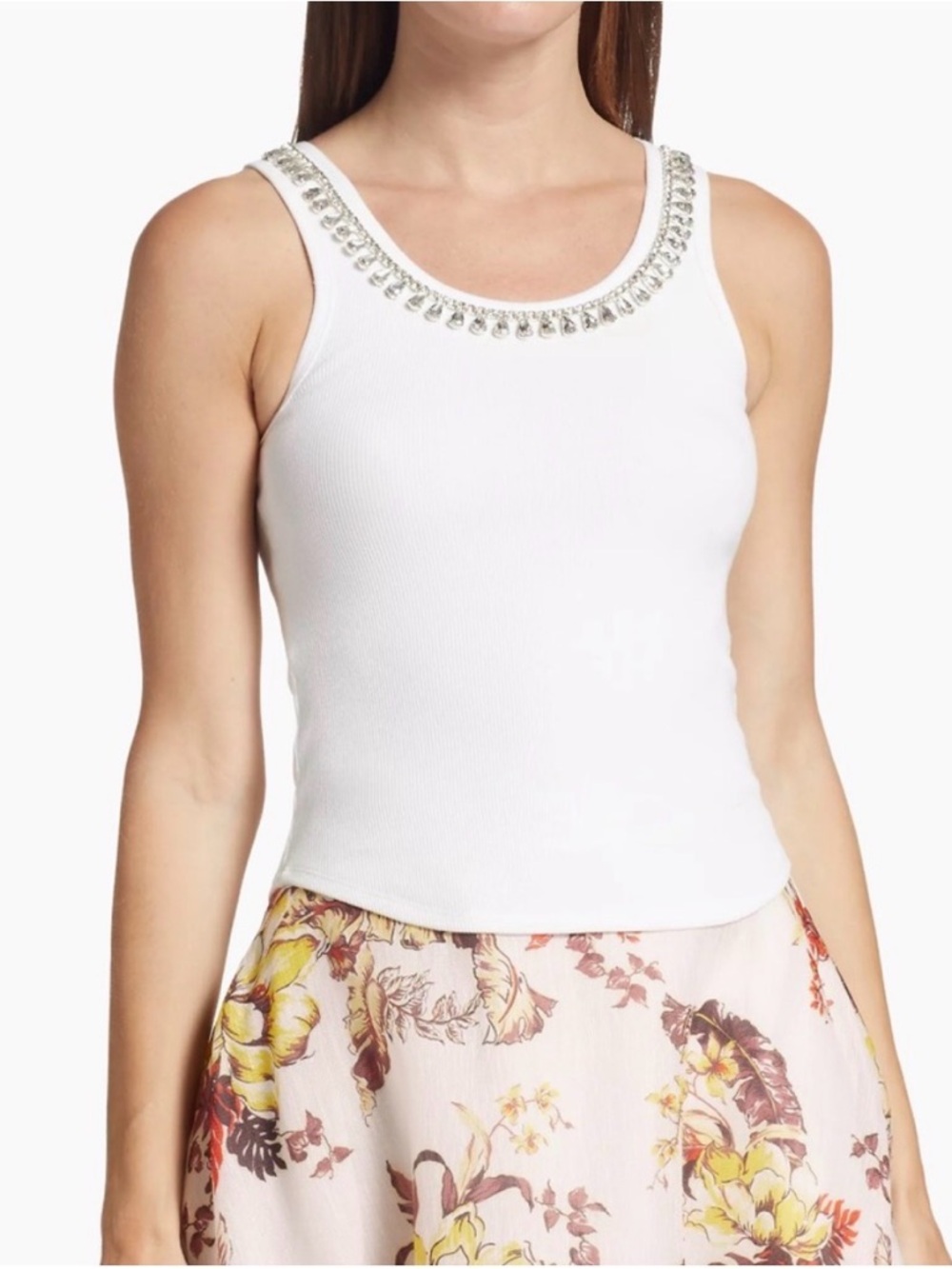 Zimmermann Matchmaker
Embellished White Tank Top Size
2 US 8 NWOT